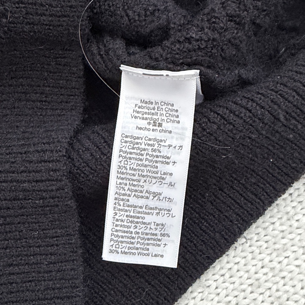 J Crew Merino Wool/Alpaca Tank and Cardigan Sweater Set Black Size Medium - Picture 12 of 13